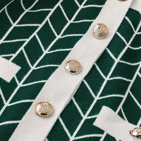 Plus Size Long Sleeve Colorblock Cardigan Dress - Picture 3 of 7